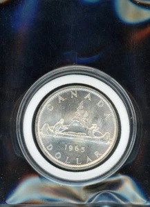 1965 Canadian Silver $1 Dollar Coin Canada - Picture 1 of 2