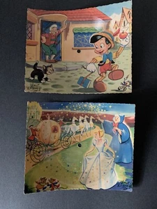 Vintage Disney Musical Postcard Cinderella Pinocchio Phonoscope 1960 - Picture 1 of 6
