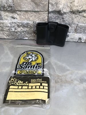 DeSantis “G4” Leather Double Magazine Pouch for S&W,BERETTA,SIG ,BROWNING #K52 - Image 1 of 4