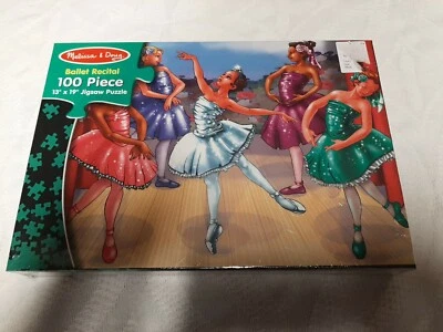 Rompecabezas de bailarina recital de ballet Melissa & Doug 100 piezas 1375 arte nuevo en caja Foto 1 de 2
