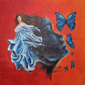 Pintura Original: Sueños de una Mujer, 2′ x 2′, Acrílico sobre Lienzo, Sin Enmarcar - Imagen 1 de 10