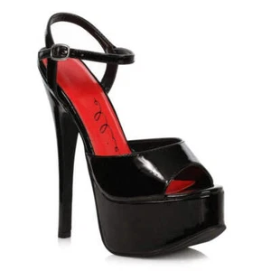 Stiletto Sandal Black 6.5in - Picture 1 of 3