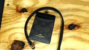 Coach Signature PVC Lanyard ID Badge Card Holder - Picture 1 of 6