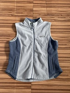 Outback Trading Co Windbreak Fleece Gray Blue Vest Full Zip Outdoor Sz Medium - Picture 1 of 8