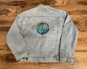 Vintage 90s Hard Rock Cafe Nashville Denim Jacket Mens M