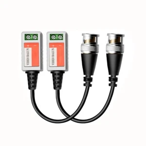 2pcs Video Balun Connectors BNC Passive Video Balun Transceiver Cable AHD202 - Afbeelding 1 van 8
