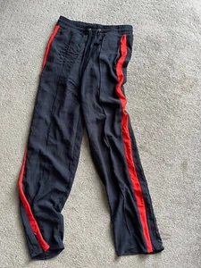 Zara Navy Blue W/ Red Stripe Leg Trouser Pants Red White Side Stripe 6 - Picture 1 of 5
