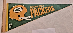 Green Bay Packers Vintage Wimpel Flagge Banner 2 weiße Bars Helm Made in USA - Bild 1 von 17