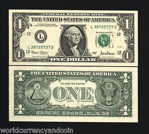 USA UNITED STATES OF AMERICA 1 DOLLAR P-509 2001 UNC L x 1 Piece CURRENCY NOTE - Picture 1 of 1