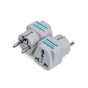 KR Plug Adapter AU UK US To EU Electrical Socket Type E/F France Spain Plug - Photo 1/12