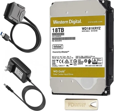 Fantom Drives 18TB WD Gold Upgrade Kit HDD18000WDG-KIT | WD181KRYZ - Image 1 of 2