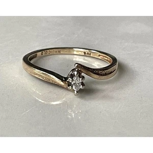 MAGIC GLO YELLOW GOLD & DIAMOND RING SIZE 6.5 SKY - Picture 1 of 8