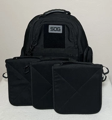 Mochila SOG 3 pistola alcance preta três (3) estojos de pistola e tapete de limpeza - Imagem 1 de 4