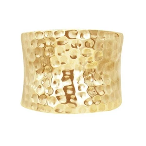Estilo Vintage Boda 14k Amarillo Sólido Oro Martillado Anillo CIGAR Banda... - Imagen 1 de 1