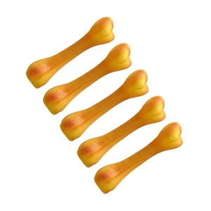  Giocattolo cigolante a forma di cibo creativo osso 5 pezzi divertente resistente ai morsi giocattolo da masticare - Foto 1 di 11
