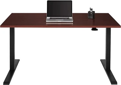 Realspace Magellan Pneumatic Height-Adjustable Standing Desk 60"W 102866 Cherry - Image 1 of 3