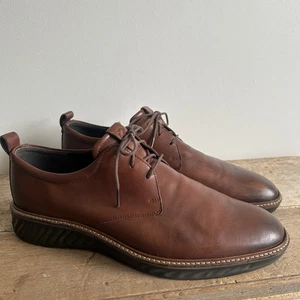 Ecco ST.1 Hybrid Plain Toe Derby Oxford Herren 47 (US 13) eleganter Schuh braun Leder - Bild 1 von 17
