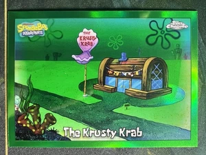 2025 Topps Chrome SpongeBob Schwammkopf "The Krusty Crab" Green Kelp Refractor - Bild 1 von 2