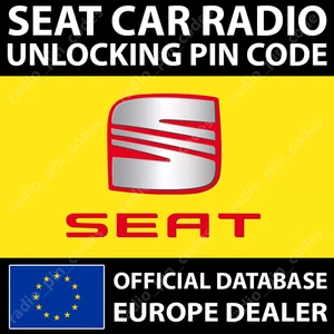 SEAT RADIO UNLOCK PIN CODE DECODE SEZ1Z2 SEZ1Z3 SEZAZ1 SEZAZ2 SEZ6Z7 SEZBZ7 RNS - Foto 1 di 4