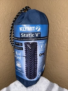 Almohadilla para dormir KLYMIT estática en V inflable ligera camping senderismo - Imagen 1 de 7