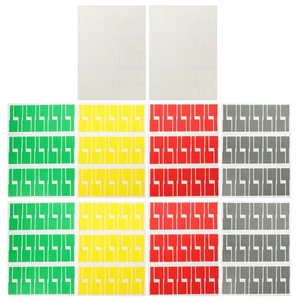 10 Sheets Farbige Aufkleber -Etiketten Büro Kabeletiketten Für Das - Afbeelding 1 van 12