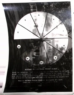 Kodak Projection Print Scale Darkroom Exposure Guide Vintage Eastman Kodak - Image 1 of 4