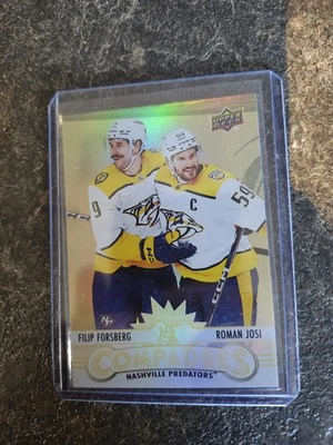 2025-26 Upper Deck Series 1 Compadres Gold 11/25 Roman Josi Filip Forsberg CM-4 - Image 1 of 2