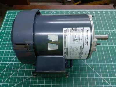 Marathon 1/2 HP 1725 RPM Electric Motor 208-230/460VAC 3PH Fr 56 5/8" Shaft - Image 1 of 4