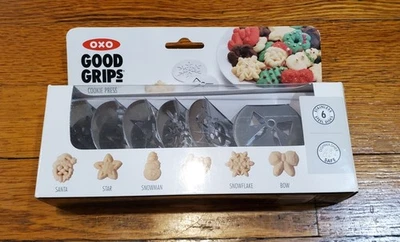 OXO Good Grips 6 Piezas Prensa de Galletas Navidad Disco Set Nuevo En Caja Foto 1 de 2
