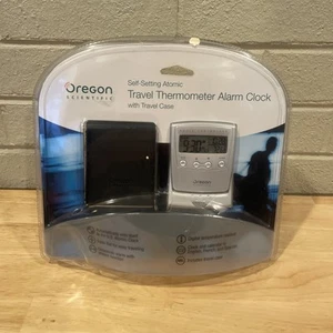 Oregon Scientific RM836S Atom Reisethermometer Wecker mit Reiseetui - Bild 1 von 10