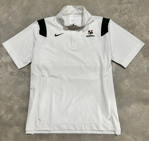 Nike Coach Kagaroo Pocket 1 4 Zip Spring Valley Baseball Pullover Uomo XL Bianco