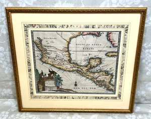 Mapa de Nueva España Nueva Galicia Guatemala 1671 Arnoldus Montanus, Pub. John Ogilvy - Imagen 1 de 14