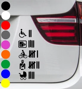 WD ADESIVI PER AUTO Foglio di conteggio LAMPEGGIANTE TALLY LIST MESSA PUNTO muro - Foto 1 di 1