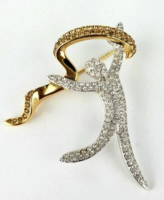 Broche de bailarina Swarovski 2000 con cinta - cristales de dos tonos Foto 1 de 4