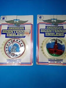 American Bicentennial Emblem Limited Edition Sew On Patch Lot of 2 1776 - 1976 - Picture 1 of 14