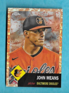 JOHN MEANS 2022 Topps Chrome Platinum TOILE CREAM Rose Gold REFRACTOR /75