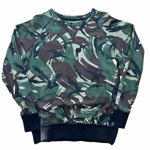 Rag & Bone Sweatshirt Small Green Camouflage Pullover New York Military Punk - Picture 1 of 8