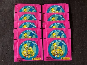 10 POCHETTES PACKETS SEALED STICKERS PANINI THE SIMPSONS CENTURY FOX 1991 RARE - Zdjęcie 1 z 2