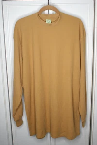 NEW Men City Lab 2XL Solid Heavy Duty Thermal Tee Mustard Yellow Long Sleeve - Picture 1 of 4