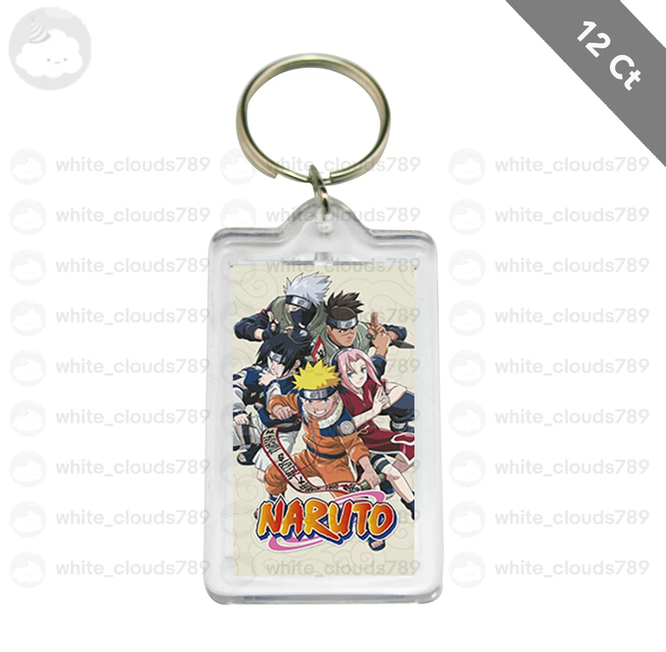 12 Naruto Sakura Sasuke Kakashi Keychain for Kid Birthday Party Favor Gift Decor - Image 1 of 1