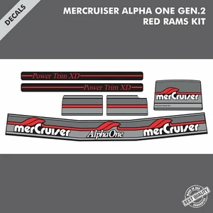 2016 MERCRUISER ALPHA ONE GEN.2 COMPLETE DECALS KIT RED RAMS STICKER SET|79 - Bild 1 von 1
