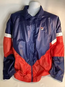 Fila mens vintage windbreaker multicolor athletic jacket XXL 44us - Picture 1 of 7