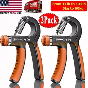 2er Pack Hand Grip Kraftverstärker Trainer Greifer verstellbar Gym Exerciser - Bild 1 von 24