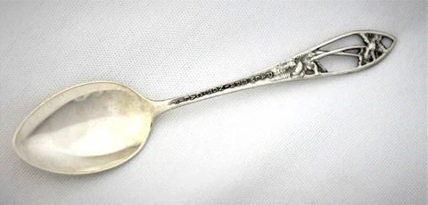 Palm Springs Trees California CA Sterling Silver Souvenir Spoon MCM VTG 4 1/8" L Cover