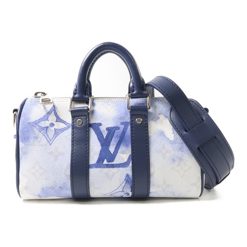 LOUIS VUITTON（LV） Borsa a tracolla Louis Vuitton LV Keepall XS M45761 monogramma acquerello bianco blu