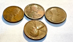 1916-P, D, S Lincoln Wheat 1c ~ w/1917-P Full Wheat Line Bonus ~ 4 Coin Lot ~M71 - Picture 1 of 4