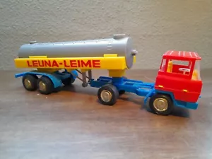 DDR Spielzeug Plaho LKW & Tankauflieger Leuna - Leime Sattelzug Seltene Rarität - Bild 1 von 14