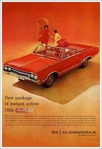 13x19" 1965  Oldsmobile Cutlass Ad Print Poster 4-4-2  65 Rocket 400 F-85 Olds - Picture 1 of 1