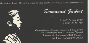 Emmanuel GUIBERT carte invitation serigraphiée vernissage expo 2000 - Picture 1 of 1