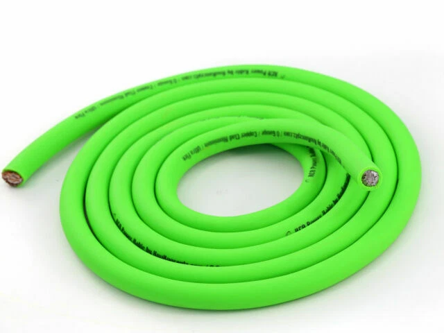 KnuKonceptz KCA Kandy Kable Neon Green 0 Gauge Power Wire